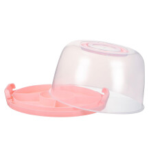Cake Carrier with Transparent Lid and Handle, Non Slip Base for Parties, Pies and Desserts