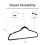 Amazon Amazon Basics Slim Velvet Non-Slip Suit Hangers - 30-Pack, Black/Silve 5