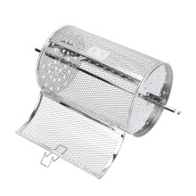 Rotisserie Basket for Grill with 360 Rotation Heating, Easy Access Door, BBQ Grill Accessories