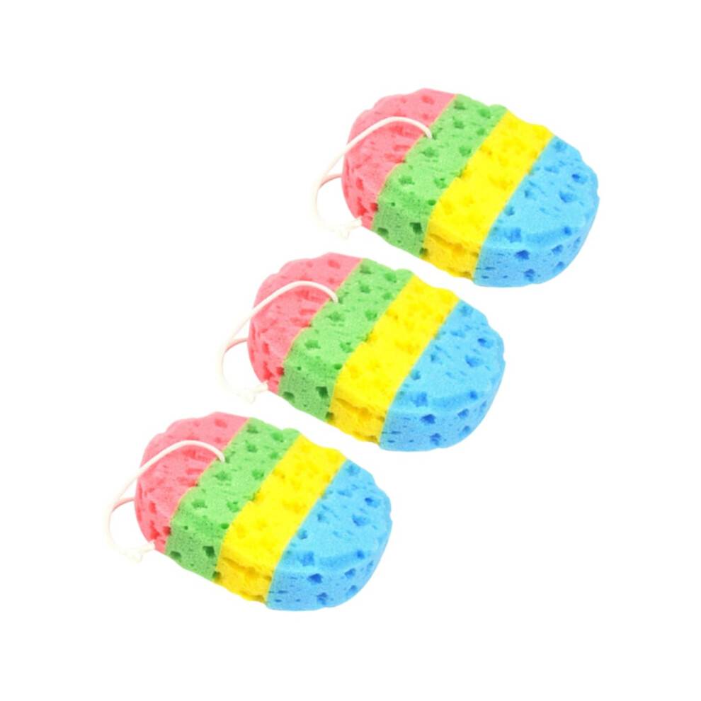 3pcs Natural Seaweed Bath Sponge for Sensitive Skin Gentle Exfoliating Body Scrubber
