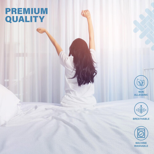 Acrali Home 100% Waterproof Cot Bed Mattress Protector with Extra Deep 2