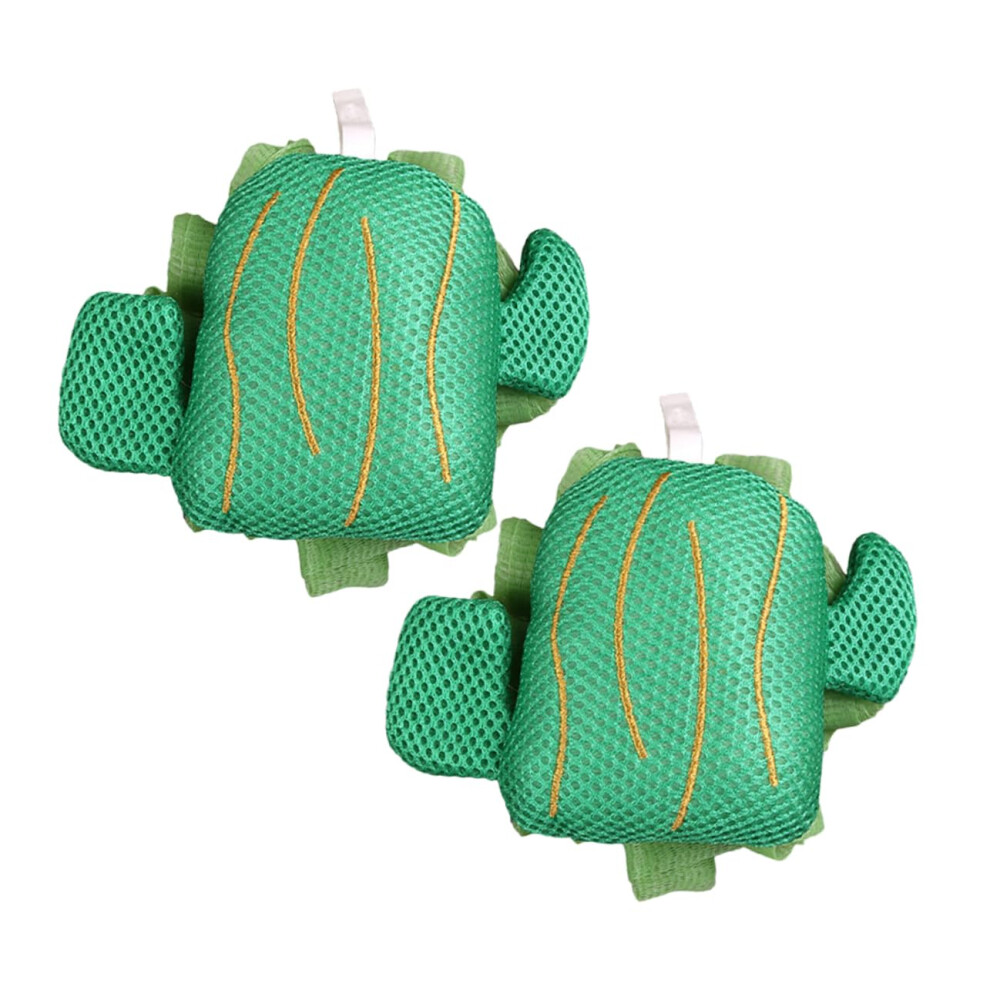 2pcs Bath Sponge Cactus Design Mesh Shower Pouf Gentle Exfoliating Loofah for All Skin Types