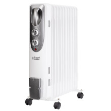 Russell Hobbs 2500W Oil Filled Radiator, 11 Fin Portable Electric Heat