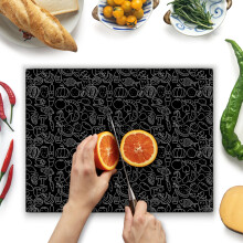 Kitchenville Glass Chopping Board 40x30cm : Tempered Glass Worktop Sav