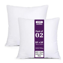 adsin Hollowfiber Luxury Cushions Inserts 18 x 18 inches (2 Pack), Per