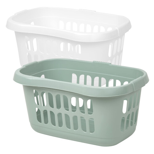 High Grade Plastic Large 60L Hipster Laundry Basket Hamper Clothes Was