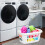 High Grade Plastic Large 60L Hipster Laundry Basket Hamper Clothes Was 5