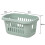 High Grade Plastic Large 60L Hipster Laundry Basket Hamper Clothes Was 2