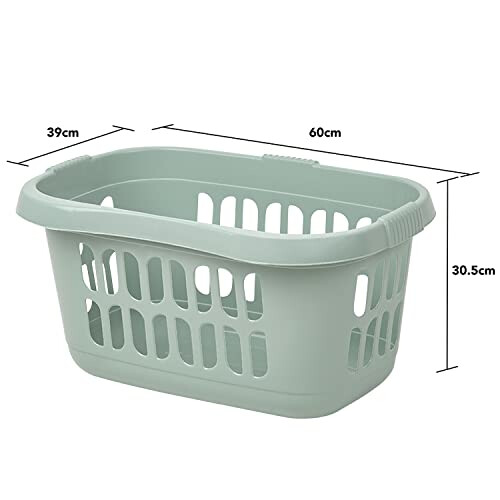 High Grade Plastic Large 60L Hipster Laundry Basket Hamper Clothes Was 1