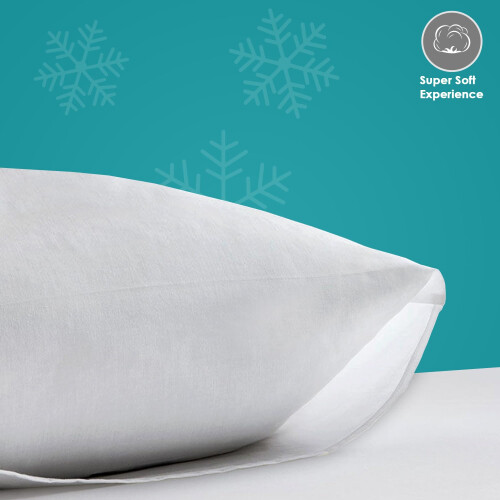Pillow Cases 4 Pack White, Envelope Closure 100% Pure Cotton Pillowcas 1