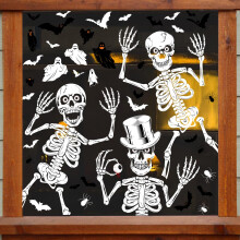AMLOOPH Halloween Decorations Window Stickers, 10 Sheets Reusable Wind