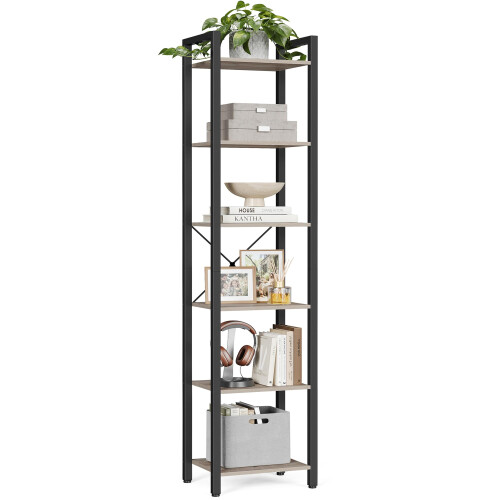 VASAGLE VASAGLE 6-Tier Bookshelf, Bookcase, Shelving Unit, for Office, Study,