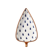 Dessert Bowls with Creative Raindrop Pattern Ceramic Snack Plates for Fruit Appetizers Sauces