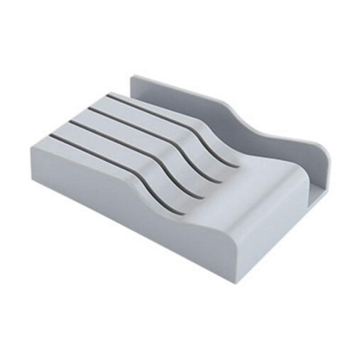 Kitchen Knife Holder with Scissors and Cutting Board Storage, Ventilated Countertop Organizer