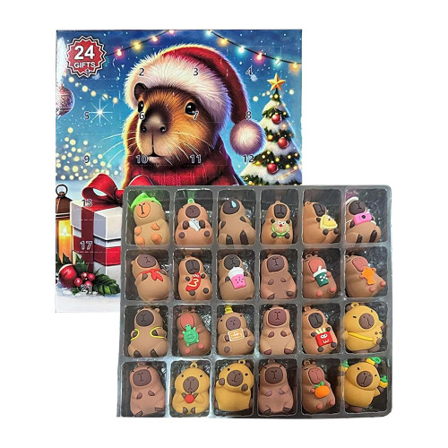 Capybara Advent Calendars 2025, 24 Days Christmas Countdown Toys, Cale