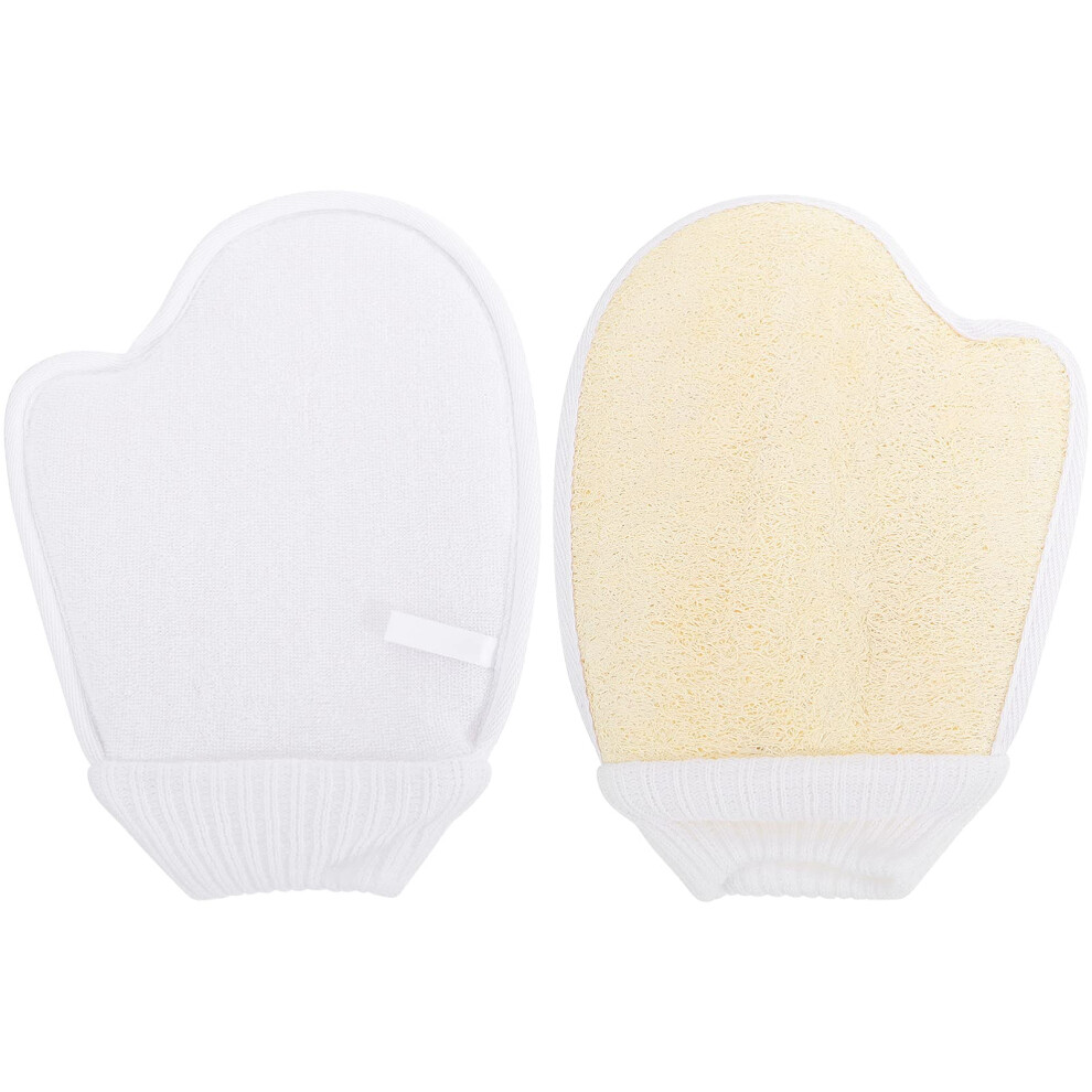 Exfoliating Shower Gloves 2pcs Loofah Body Scrubber for Deep Exfoliation Men and Women