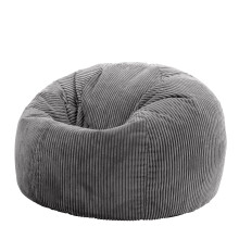icon Kingston Cord Bean Bag, Charcoal Grey, Large Adult Bean Bag Chair
