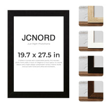 JCNORD Black MDF Wooden Picture Frame 50x70 cm with Shatterproof Acryl