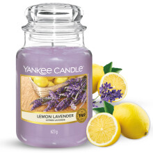 Yankee Candle Scented Candle | Lemon Lavender Large Jar | Long Burning