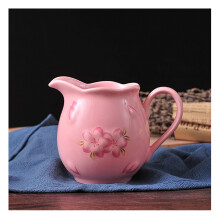 Ceramic Creamer Jug with Elegant Sakura Design and Handle for Coffee Milk or Seasoning Use