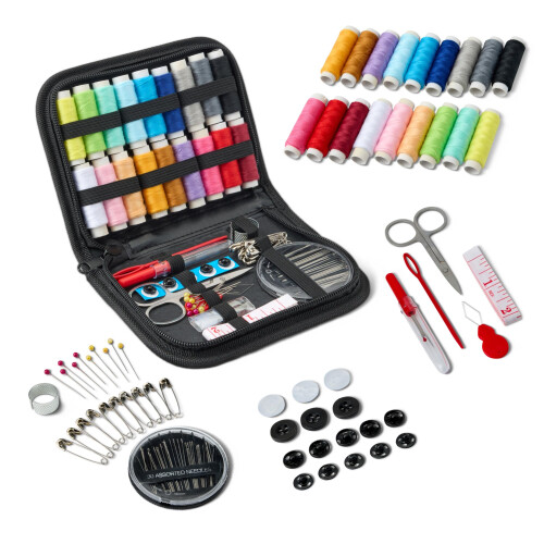 Amazon Amazon Basics Portable Travel Sewing Kits, Large, Black