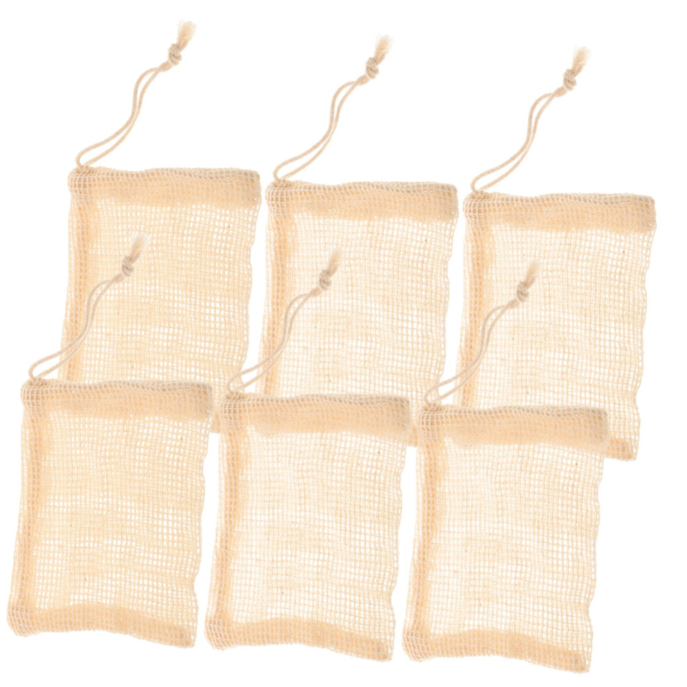 Soap Saver Pouch Set, Cotton Mesh Loofah Bags for Shower, Gentle Exfoliation and Rich Foam