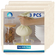 3 PCS Cheese Cloth Bag for Straining, 14x14 Inch Nut Milk Bags,100% Co