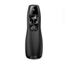 R400 Wireless Presentation Remote, 2,4 GHz, USB-Empfänger, roter Laserpointer, 15 Meter Betriebsreichweite, 6 Tasten PC-Schwarz