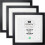 Black 1212" / 30 X 30Cm Square Photo Frames With Mount for 1010" Set 1