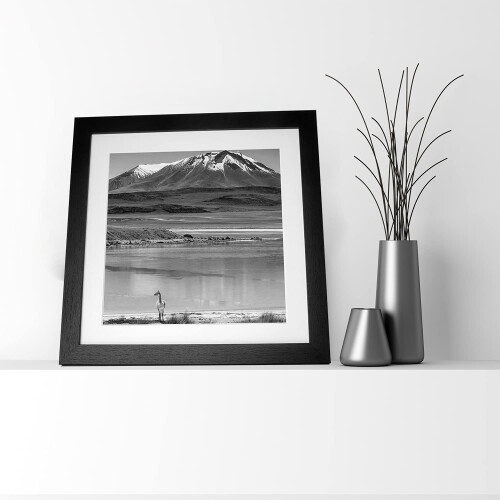 Black 1212" / 30 X 30Cm Square Photo Frames With Mount for 1010" Set 2