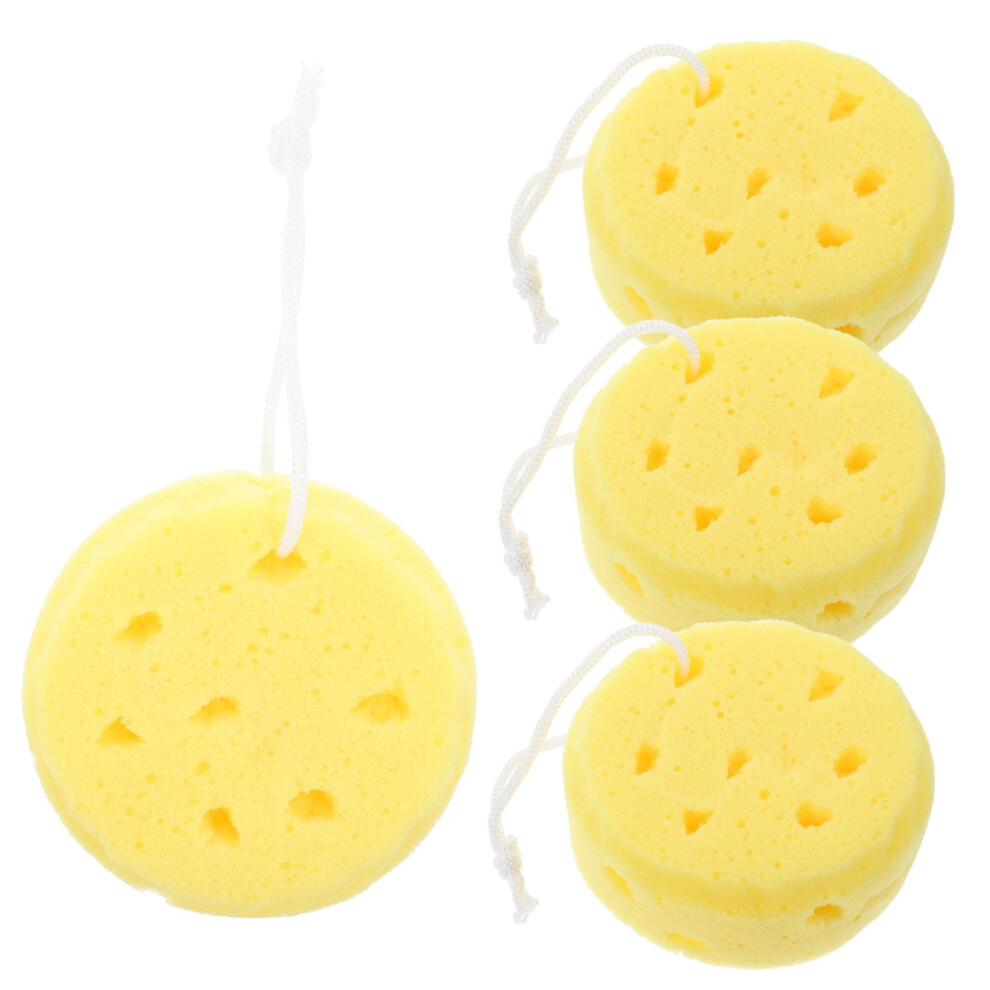 Loofah Bath Sponge Set of 4 with Rich Foam and Gentle Exfoliating Body Scrubber for Women