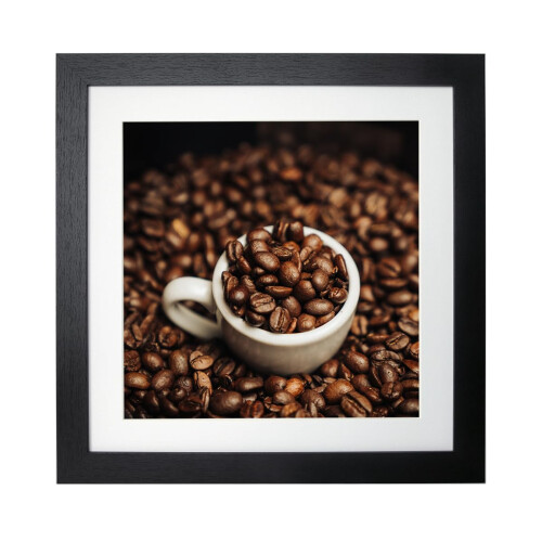 Black 1212" / 30 X 30Cm Square Photo Frames With Mount for 1010" Set 1