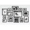 Black 1212" / 30 X 30Cm Square Photo Frames With Mount for 1010" Set 6