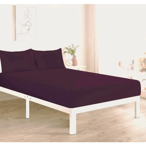 Easy Care NON IRON 4FT SMALL DOUBLE/DOUBLE Fitted Sheet Polycotton Bed 2