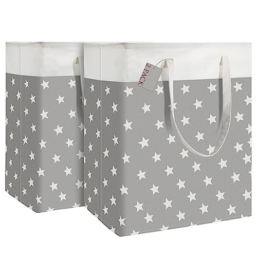 DOKEHOM 120L [2 Pack] Freestanding Laundry Hamper with Handle, Collaps