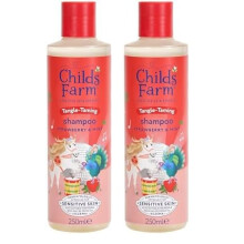 Childs Farm Tangle Taming Shampoo, Straight or Wavy Hair, Gentle and Tear Free, Strawberry and Mint, Kids, Baby, 250ml (Pack of 2)