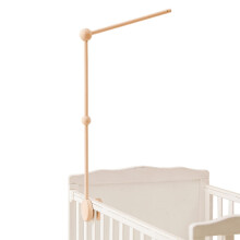 Baby Mobile Crib Holder,Wooden Mount for Mobile Hanging, Baby Crib Attachment for Nursery Decor Mount Bed Bell Holder