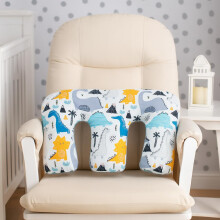 For Your Little One Breast Feeding Maternity Nursing Pillow Support | Mother & Baby Awards Shortlisted (Twin Pillow - Dino)
