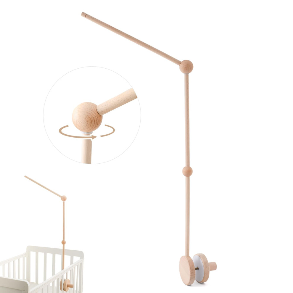 Mobile Wood Baby Cot Holder (Big Size Upgraded Holder, Gift Idea) Promise Babe