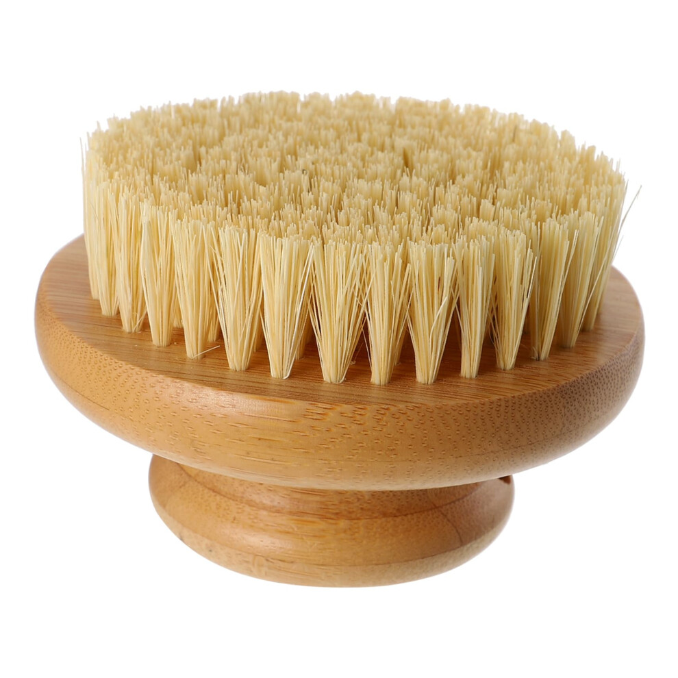 Bamboo Bath Brush with Soft Durable Bristles for Gentle Skin Exfoliation and Back Scrubber for Shower