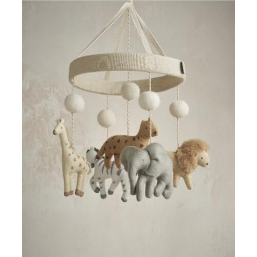 Mamas & Papas Mamas & Papas Nursery Cot/Cotbed Mobile, Born to be Wild, Multi 1