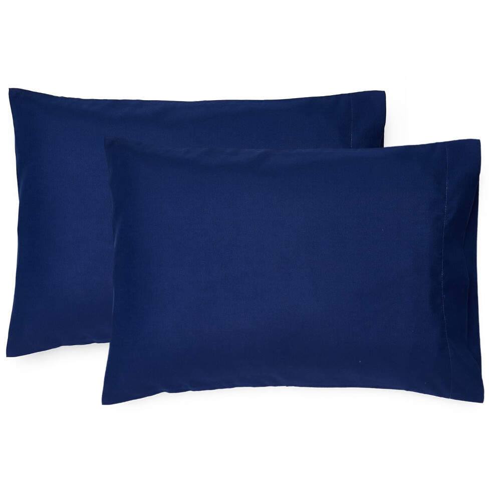Toddler Pillowcase 13x18 Inch Set of 2, Kids Travel Pillowcase 12x16, Breathable Envelope Closure Navy
