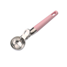 Stainless Steel Ice Cream Scoop with Comfortable Grip for Cookie Dough, Meatballs, and Desserts