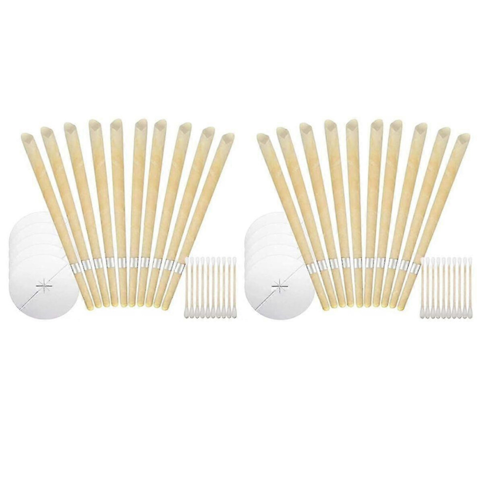 20 Pcs Beeswax Natural Ear Candles Wax Removal,Ear Wax Candles For Ear Candling Ear Clean Candle Earwax Cleaning Kit