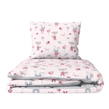 Baby Comfort 2 Piece Toddler Children Quilt Duvet & Pillow Set 120x90 cm to fit Cot Bed 12M+ (Foxes and Rabbits)