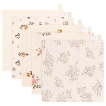 GSrenyu 5 Pack Muslin Cloths For Baby 23x22cm Cotton Baby Muslin Squares Burp Cloths Absorbent For Newborn Wiping Feeding