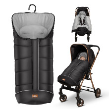Bemece Footmuff for Pushchair Universal, Winter Baby Pram Footmuff with Zip, Windproof Stroller Footmuff Cosy Toes, Warm Fleece Fabric