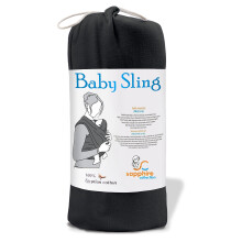 Baby Sling Stretchy Wrap Carrier Pouch Extra Soft and Lightweight Breastfeeding - Birth to 3Yrs (Black)