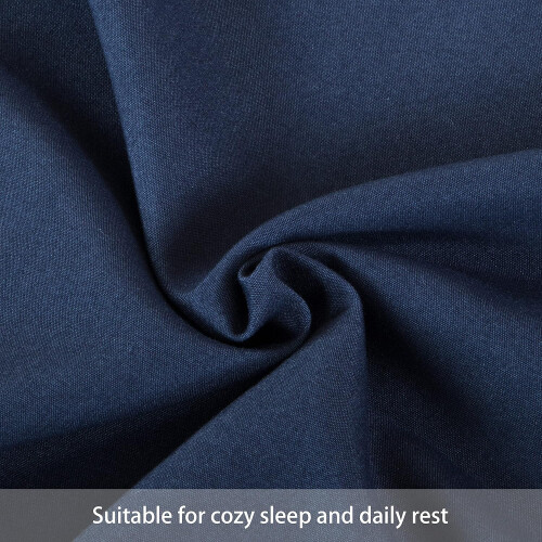 2 Pack 14x20 Toddler Pillowcase Set, Soft Microfiber Pillow Covers with Envelope Closure, Navy 1