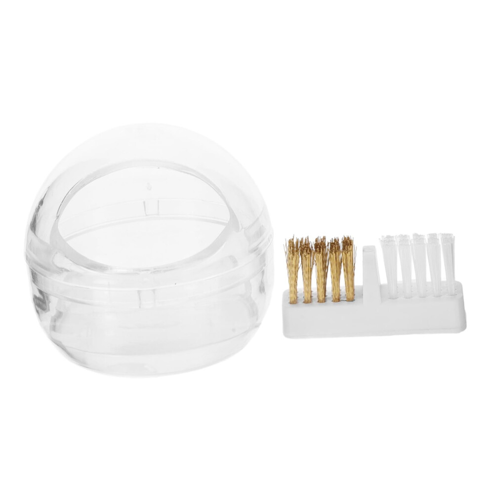 Nail Drill Bit Cleaner with Detachable Brush and Collection Box for Quick Dust Removal Salon Use